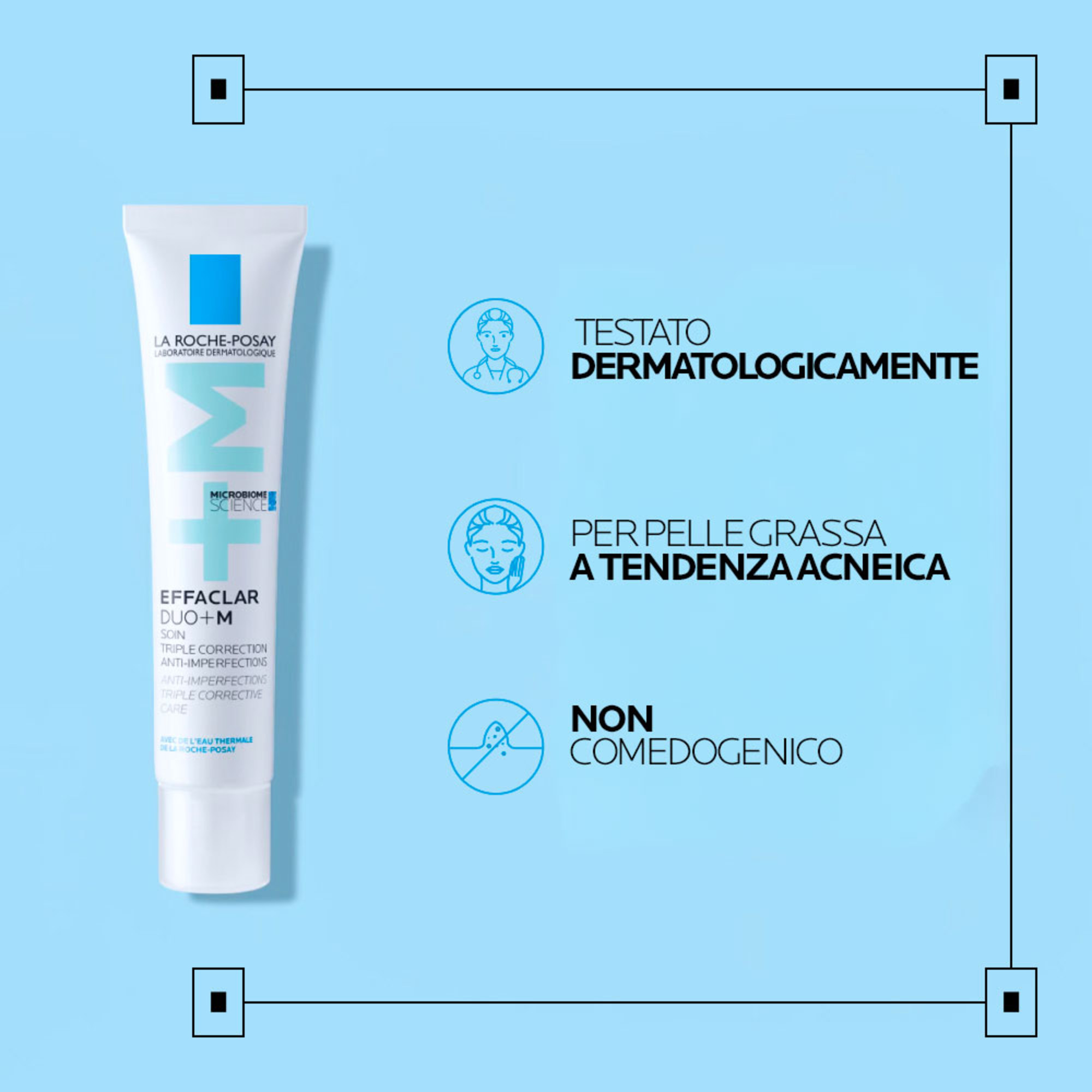 La Roche-Posay Effaclar Duo+M Trattamento Viso Anti-imperfezioni per pelle mista, grassa o a tendenza acneica 40 ml