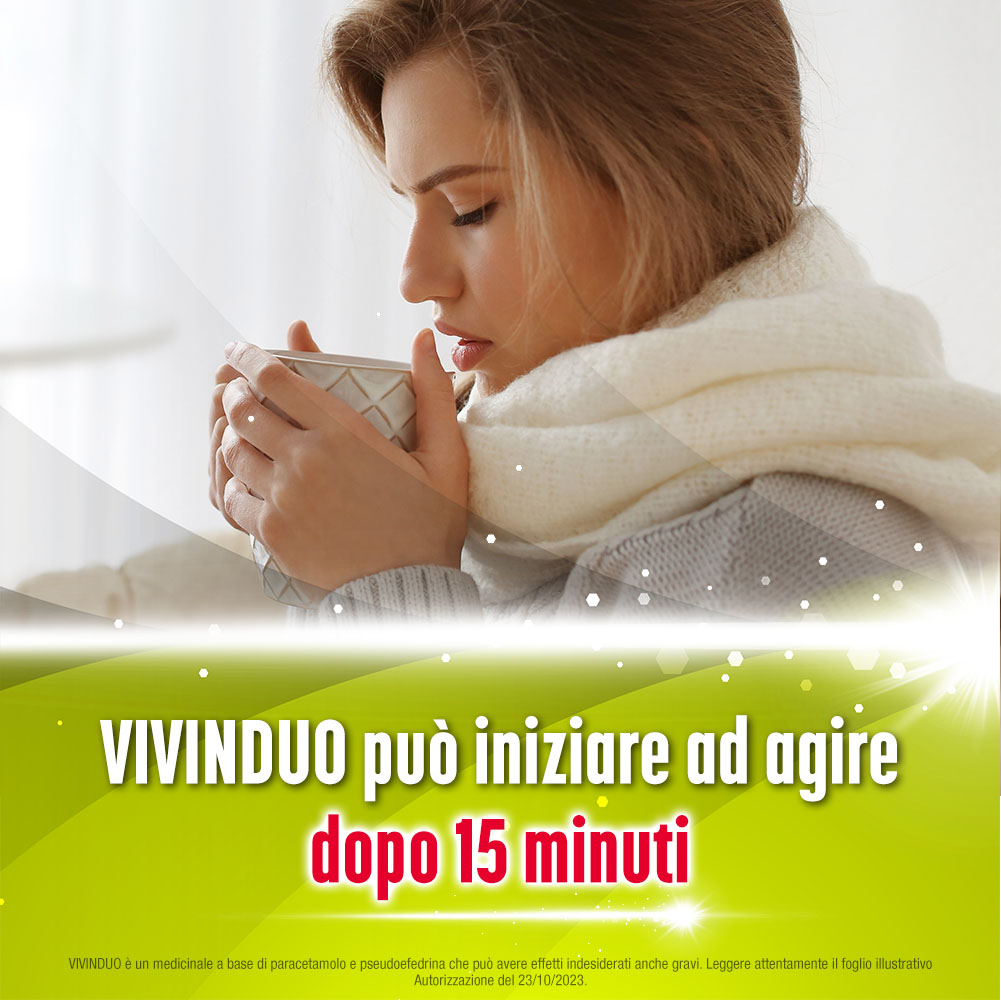 VivinDuo Febbre e Congestione Nasale 500 mg/60 mg 10 Bustine