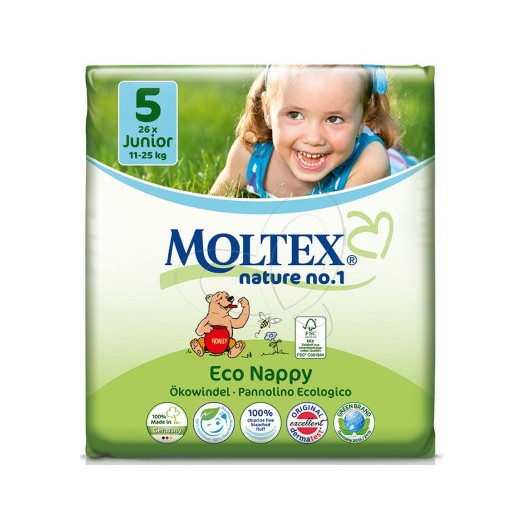 Moltex Pannolini Ecologici 5 Junior 11-25 kg 26 Pezzi Moltex Pannolini Ecologici 5 Junior 11-25 kg 26 Pezzi