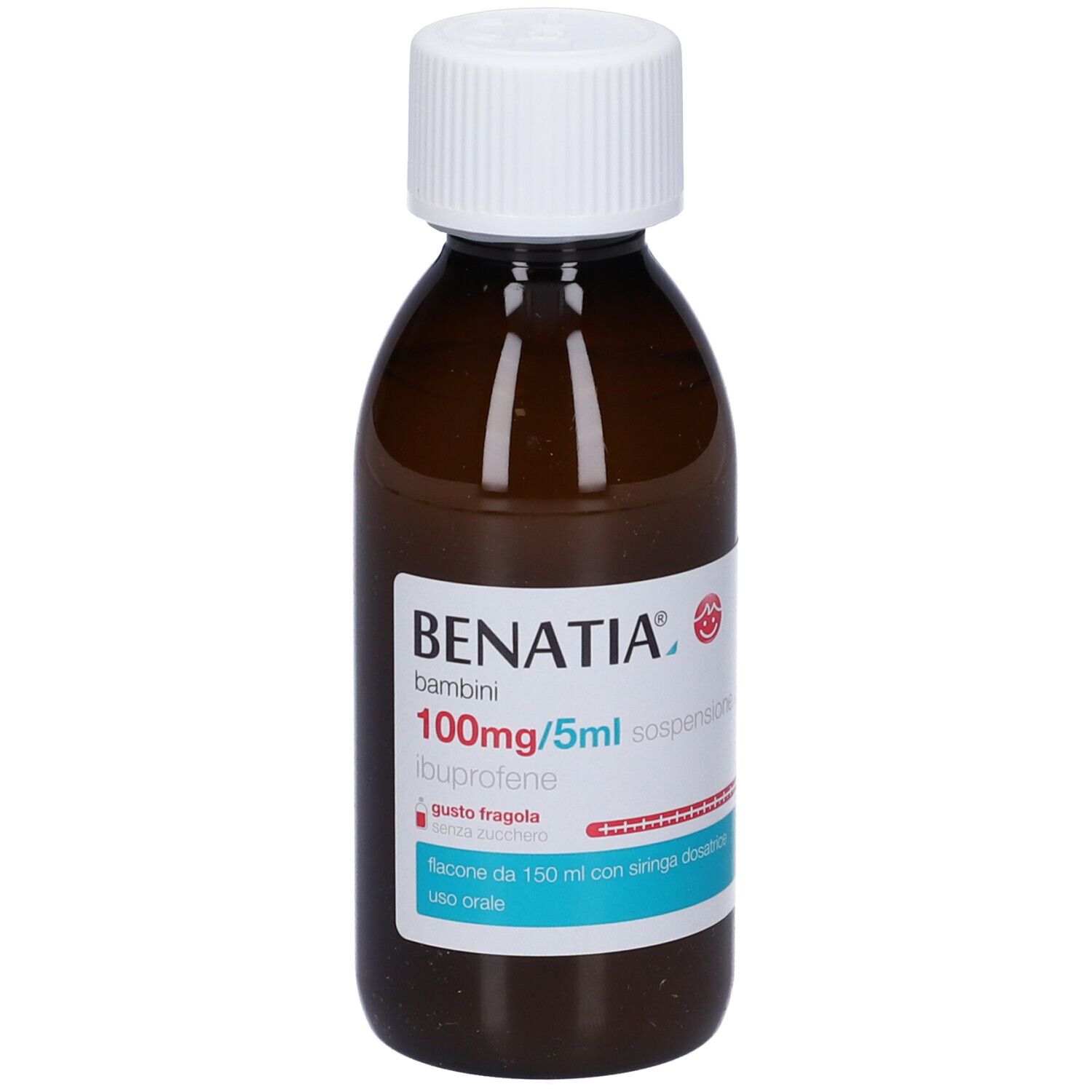 Benatia Bambini Sospensione Orale 100 mg/5 ml Gusto Fragola Senza Zucchero 150 ml