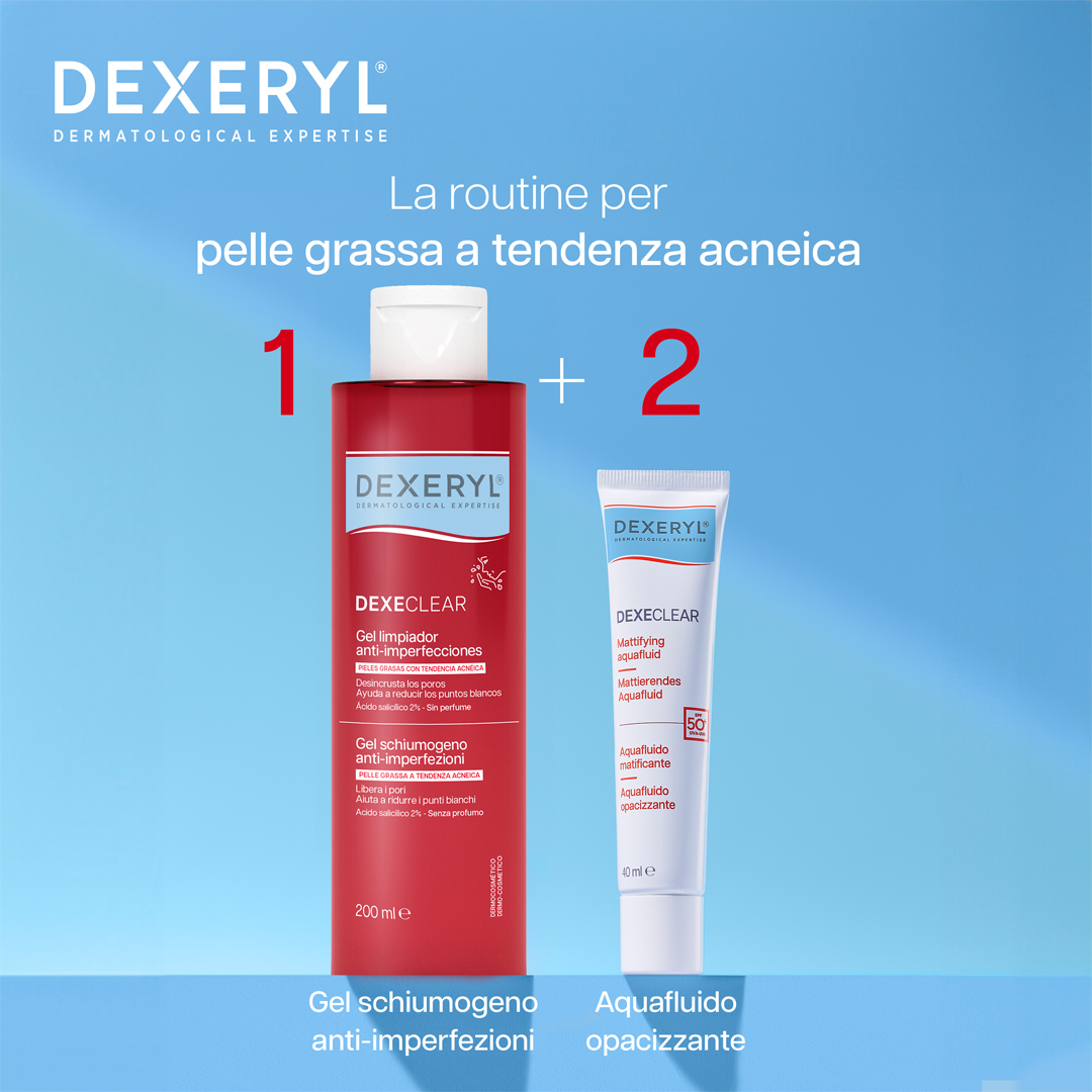 Dexeryl Dexeclear - Gel Schiumogeno Anti-Imperfezioni Per Pelle Grassa E A Tendenza Acneica 200 ml