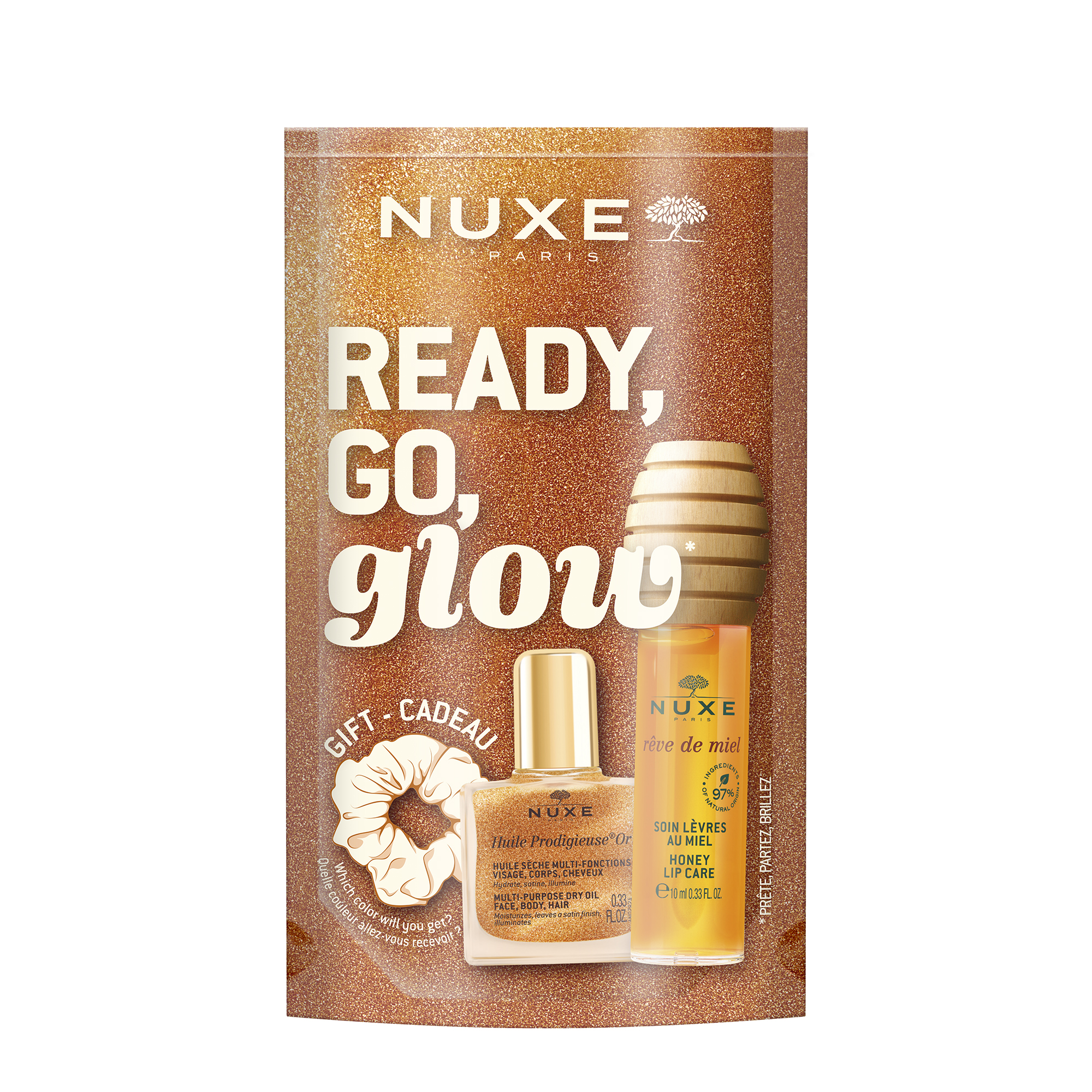 Nuxe - Ready, Go, Glow - Rêve de Miel Gloss Labbra 10 ml +  Huile Prodigieuse Or 10 ml