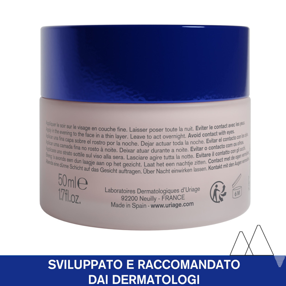 URIAGE AGE ABSOLU Maschera notte ridensificante antirughe per il viso con RETINOLO, ACIDO IALURONICO e BURRO DI KARITÉ I Booster di Procollagene X6 - 50ML