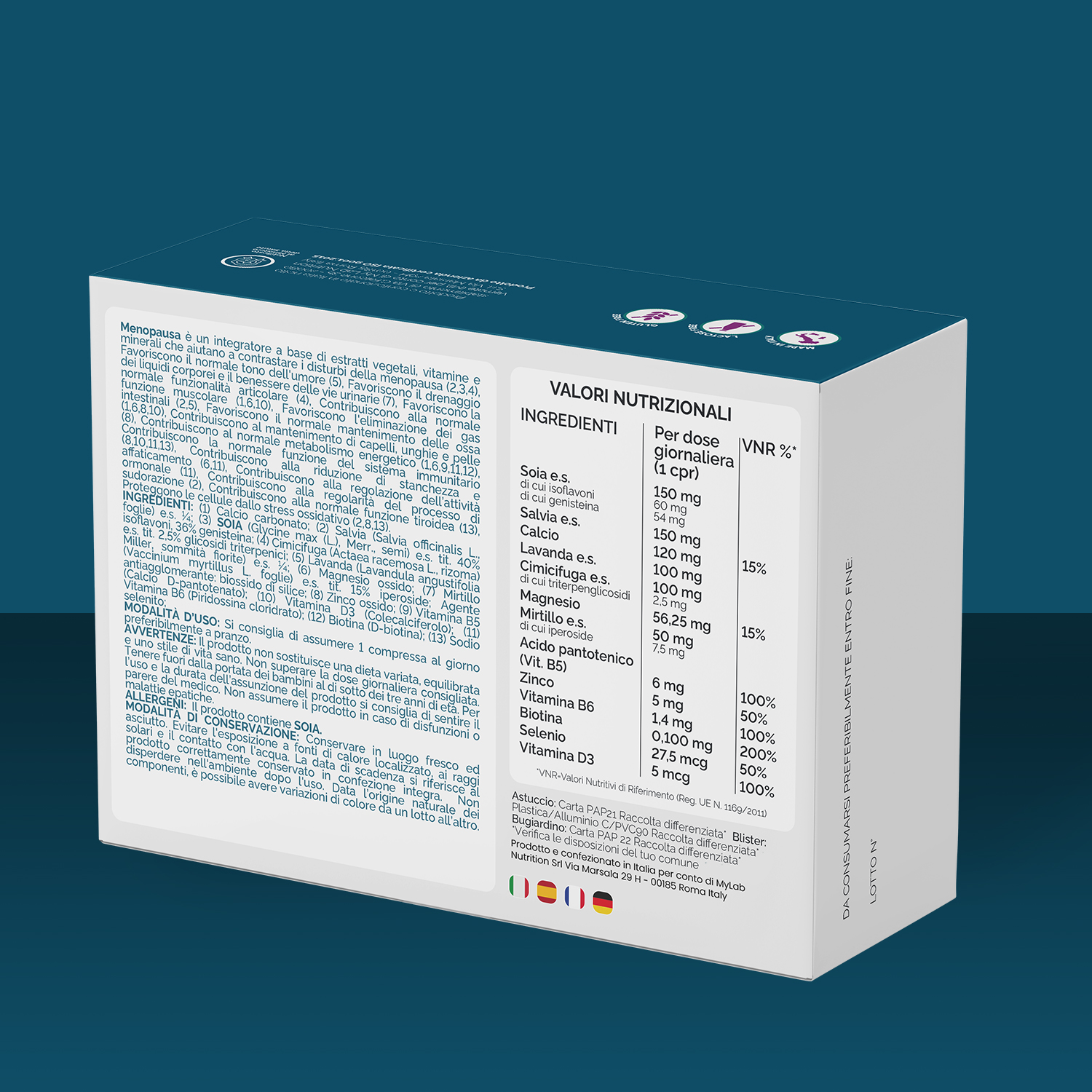 Nutracle PausaCare Donna Menopausa 30 Compresse - Integratore Per Ciclo Mestruale E Menopausa