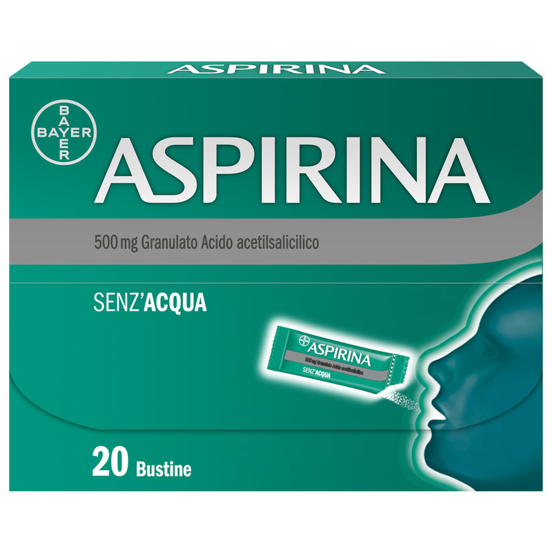 Aspirina in Granuli Senza Acqua, Antidolorifico e Antinfiammatorio contro Mal di Testa, Dolore e Infiammazione, Aroma Cola, 20 Buste orosolubili Aspirina in Granuli Senza Acqua, Antidolorifico e Antinfiammatorio contro Mal di Testa, Dolore e Infiammazione, Aroma Cola, 20 Buste orosolubili