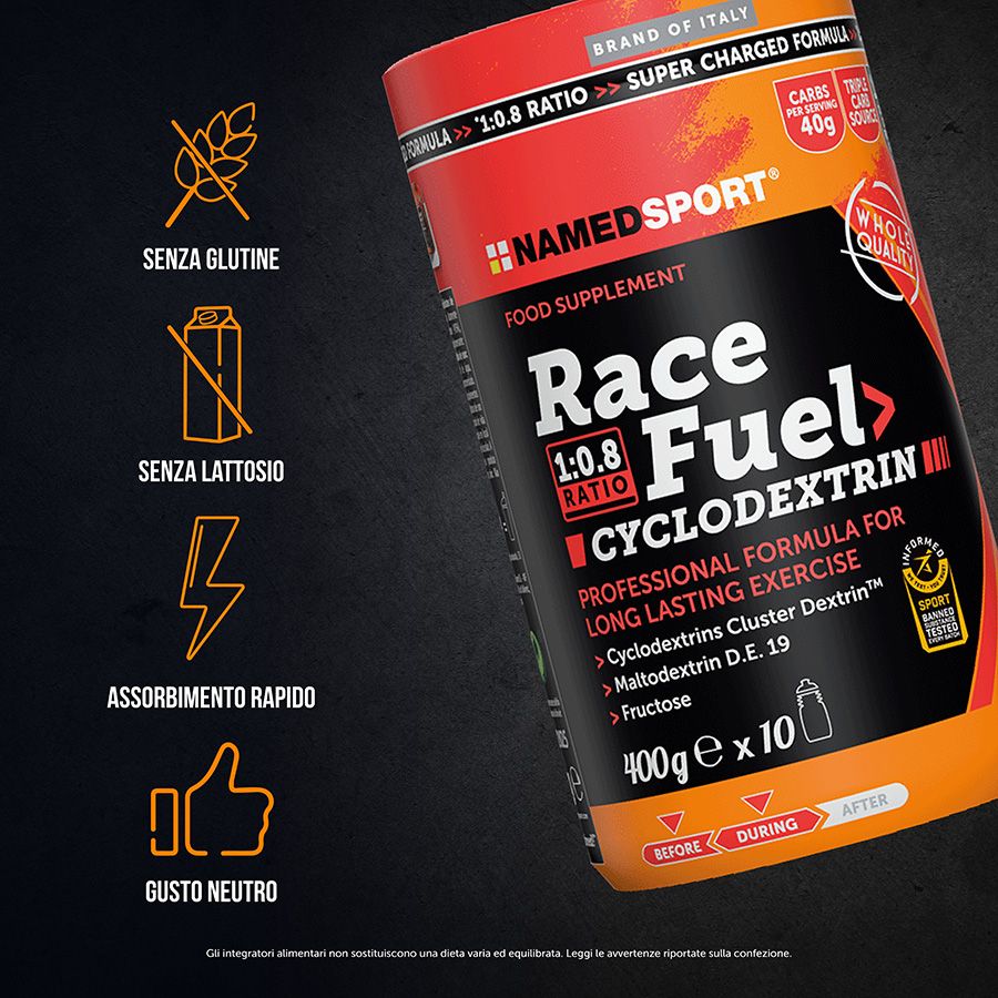 Named Sport Race Fuel Cyclodextrin 400 g - Integratore Di Carboidrati