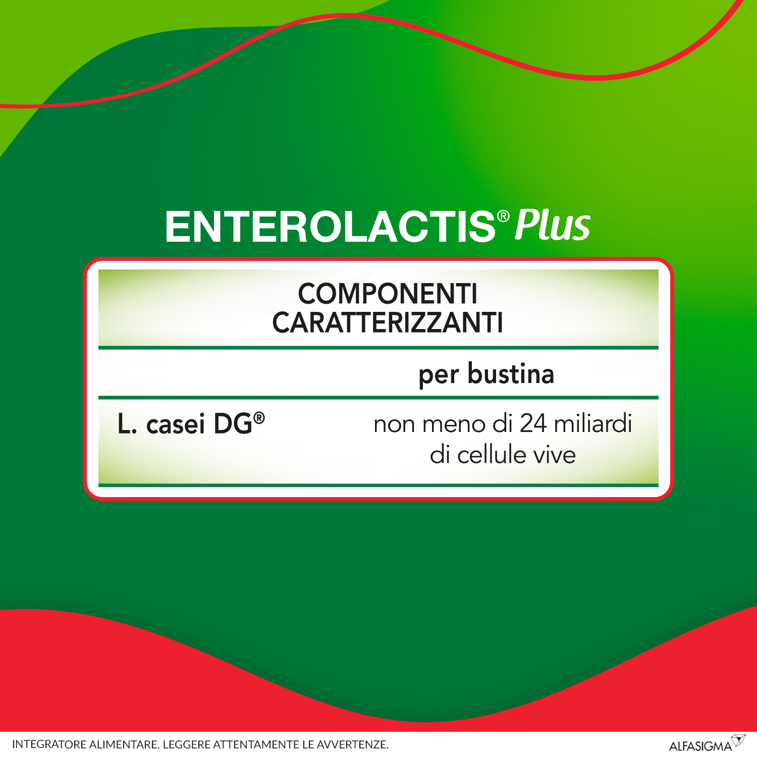 Enterolactis Plus Bustine, Integratore Alimentare con Fermenti lattici, probiotici L,Casei DG, 24 Miliardi Cellule Vive, Con Fruttosio, Senza Glutine e Lattosio, 14 Bustine da Sciogliere in Acqua