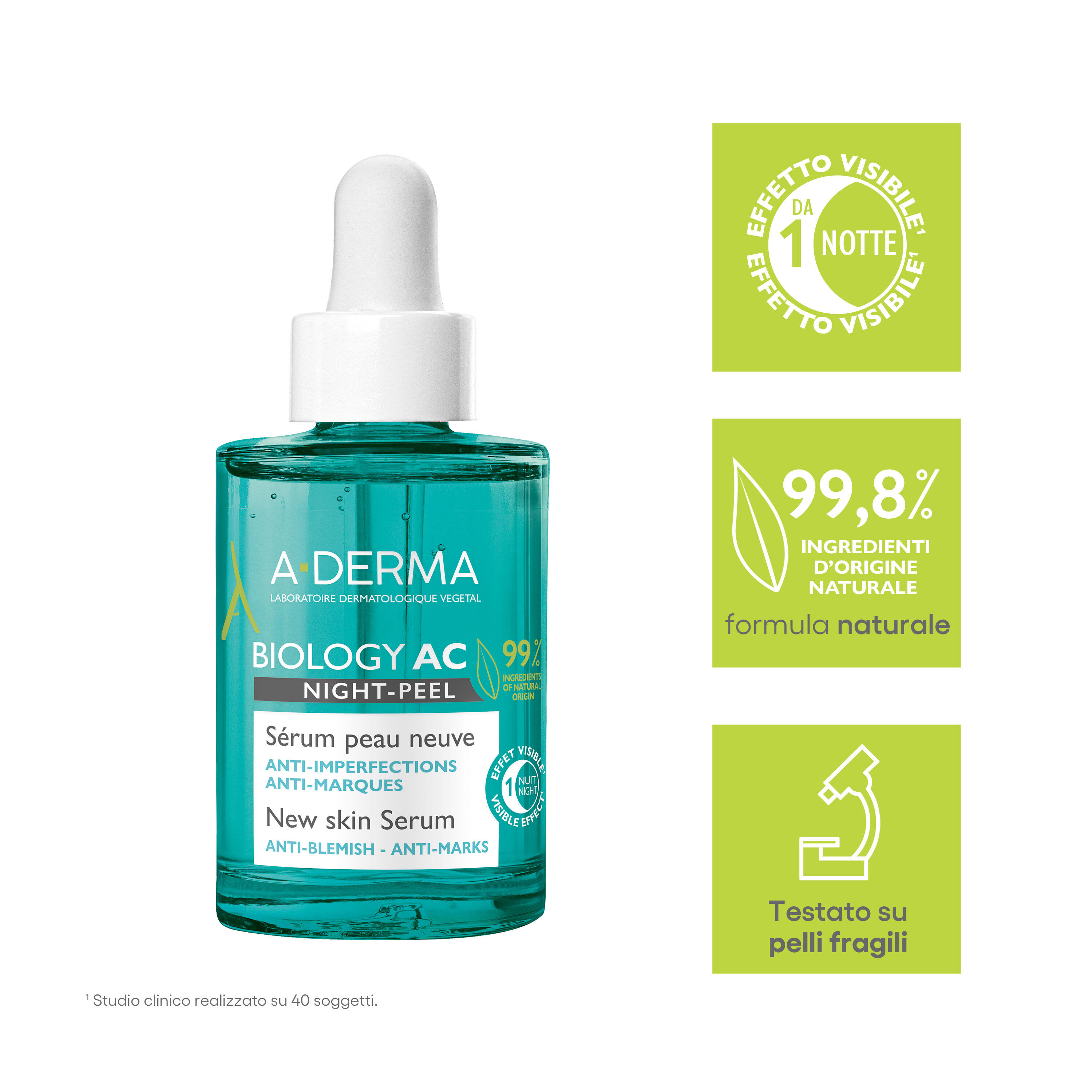 A-Derma Biology AC - Siero Pelle Nuova Night Peel 30 ml