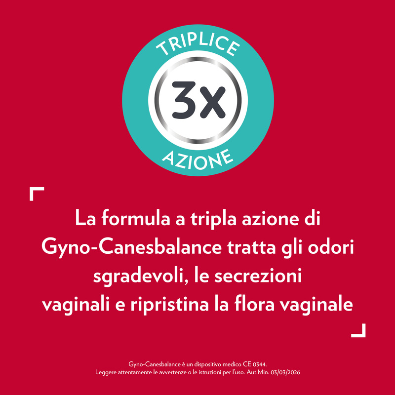 Gyno-Canesbalance, Gel Vaginale, in caso di Vaginosi Batterica, Infezioni Vaginali, 7 Flaconcini Applicatori Monouso