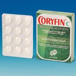 Coryfin C Senza Zucchero Caramelle Al Mentolo Integratore 24 Pezzi