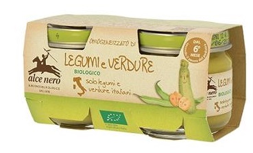 Alce Nero Omogeneizzato Legumi e Verdure Biologico