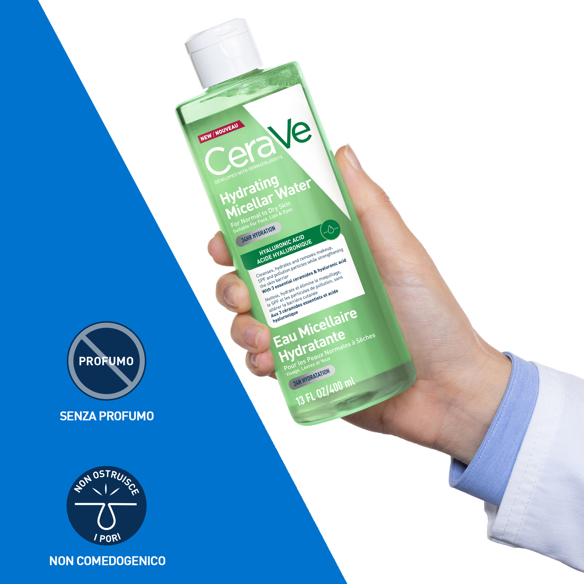 CeraVe - Acqua Micellare Idratante Per Pelle Normali A Secche 400 ml