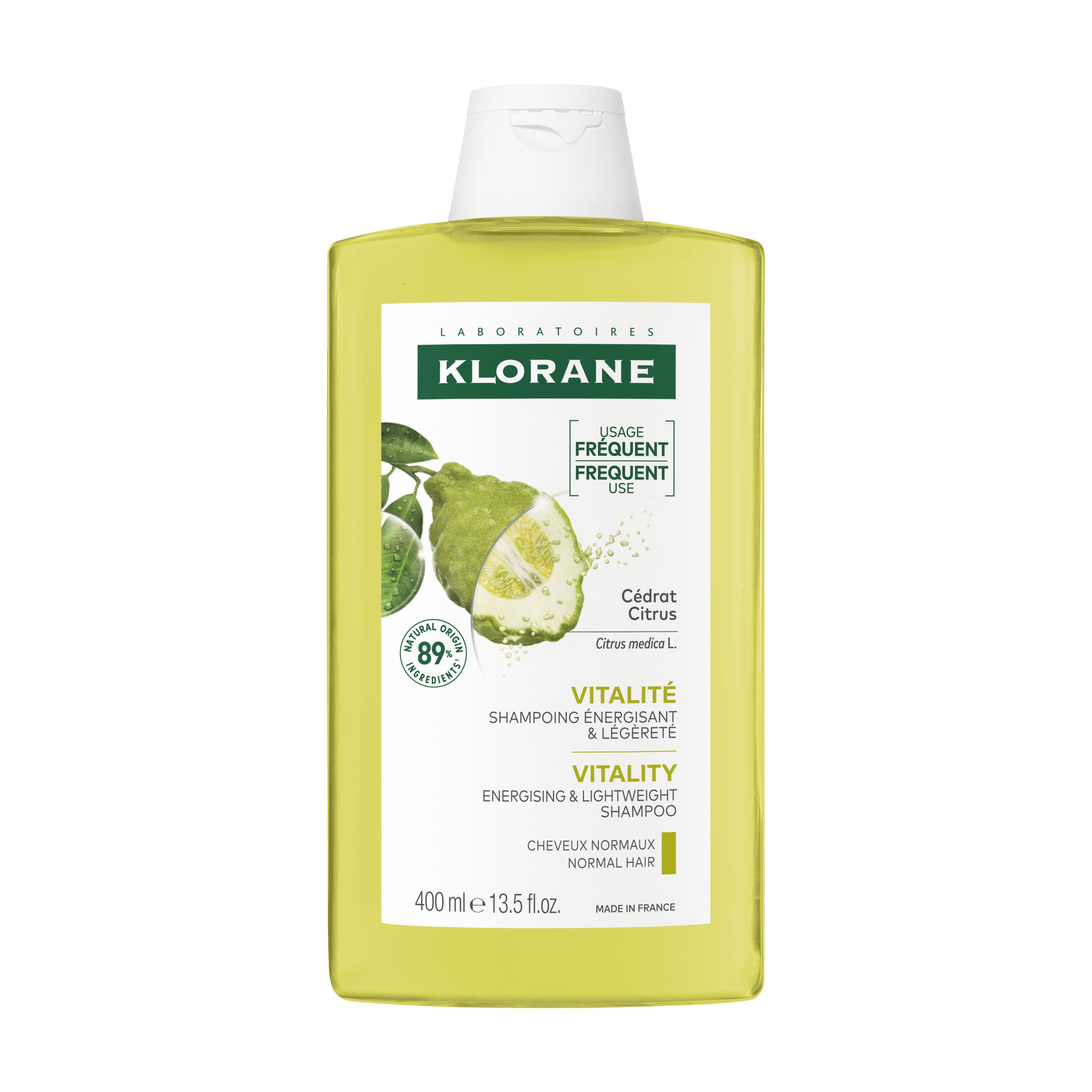 Klorane - Shampoo Energizzante Al Cedro Per Capelli Da Normali A Grassi 400 ml