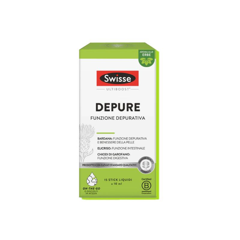 Swisse - Depure 15 Stick Liquidi Da 10 ml - Integratore Per La Funzione Depurativa