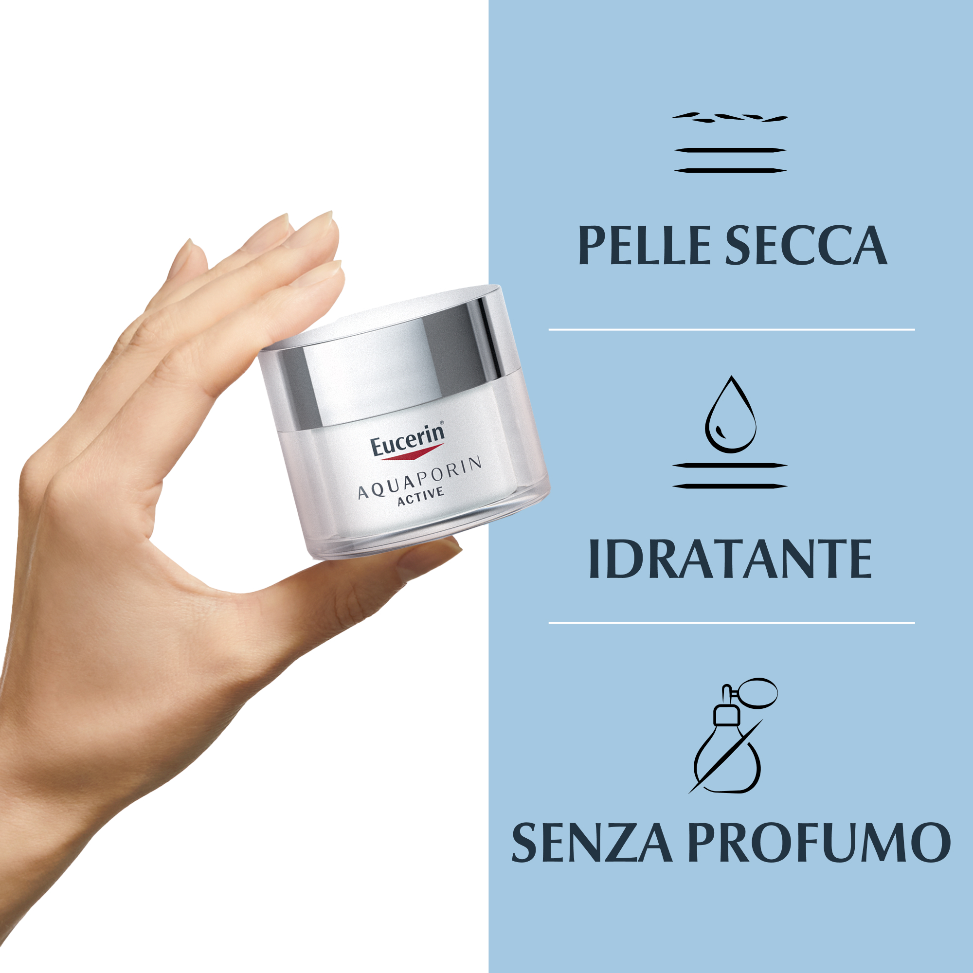 Eucerin Aquaporin Active Crema Rinfrescante Viso Pelle Secca 50 ml Eucerin Aquaporin Active Crema Rinfrescante Viso Pelle Secca 50 ml