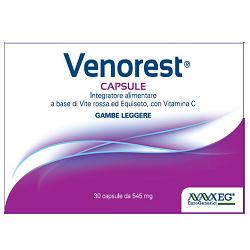 Venorest Capsule Integratore Di Vite Rossa 30 Capsule
