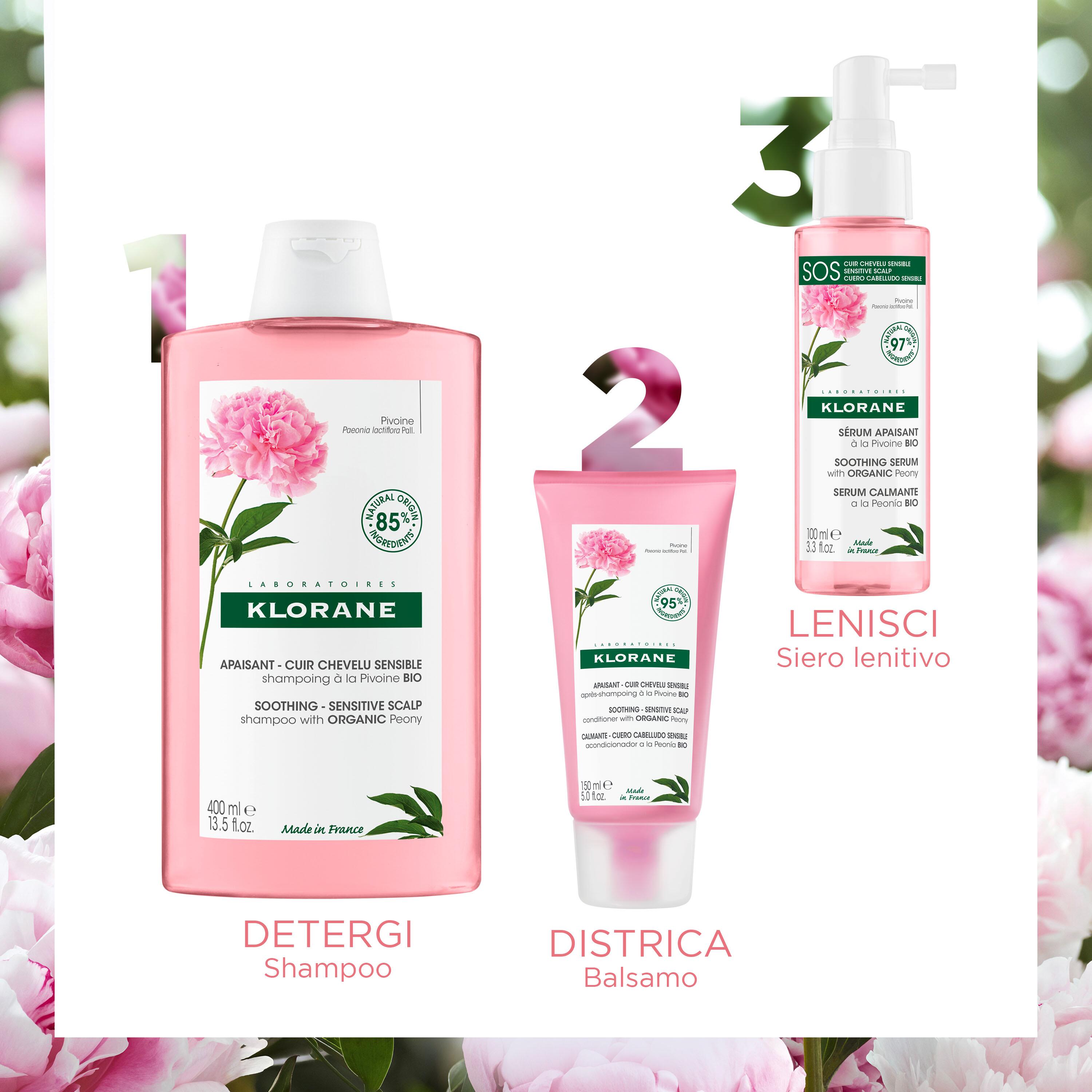 Klorane - Siero Lenitivo Anti-Prurito Alla Peonia Bio Per Cuoio Capelluto Sensibile 100 ml