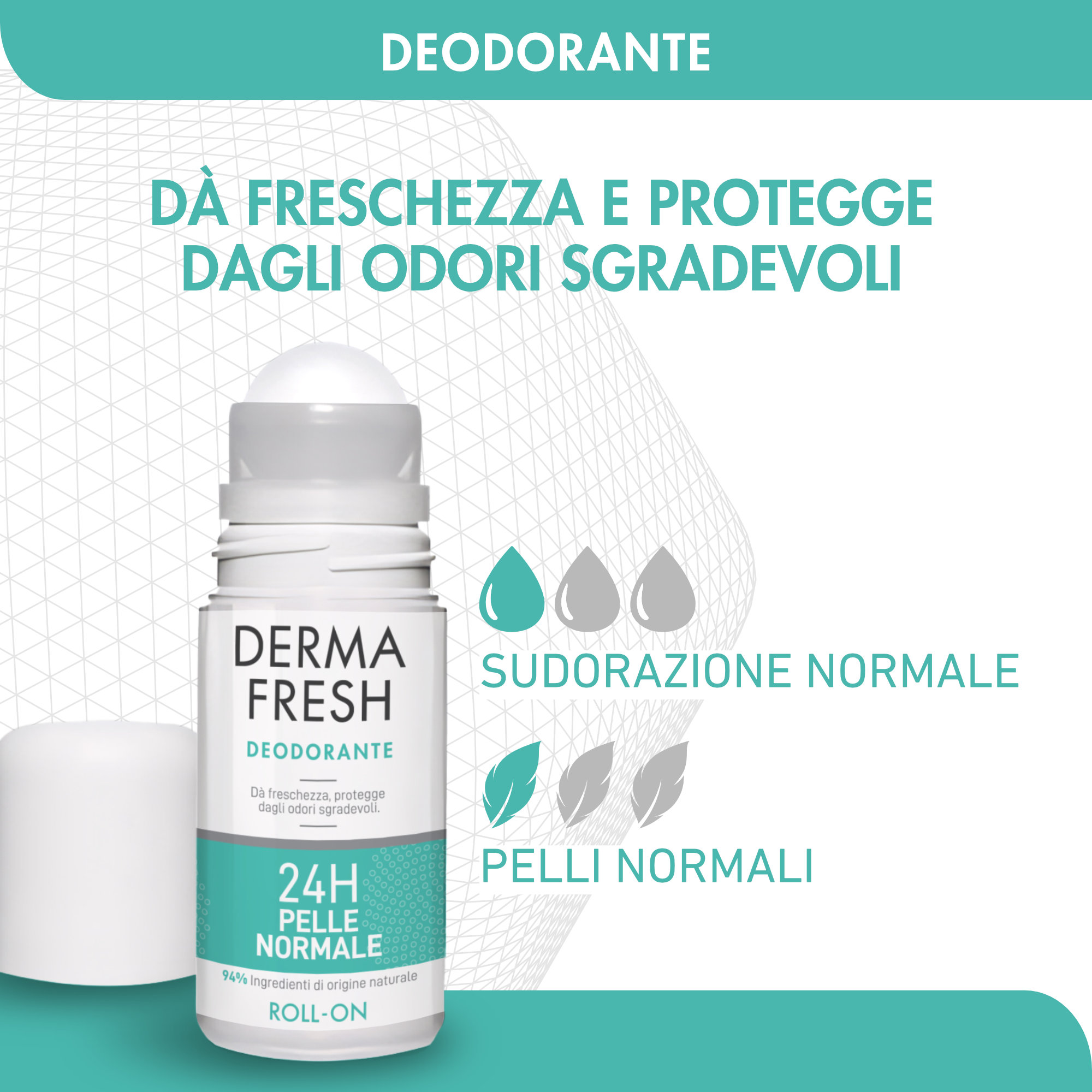 Dermafresh 24H Pelle Normale - Deodorante Roll-On 50 ml
