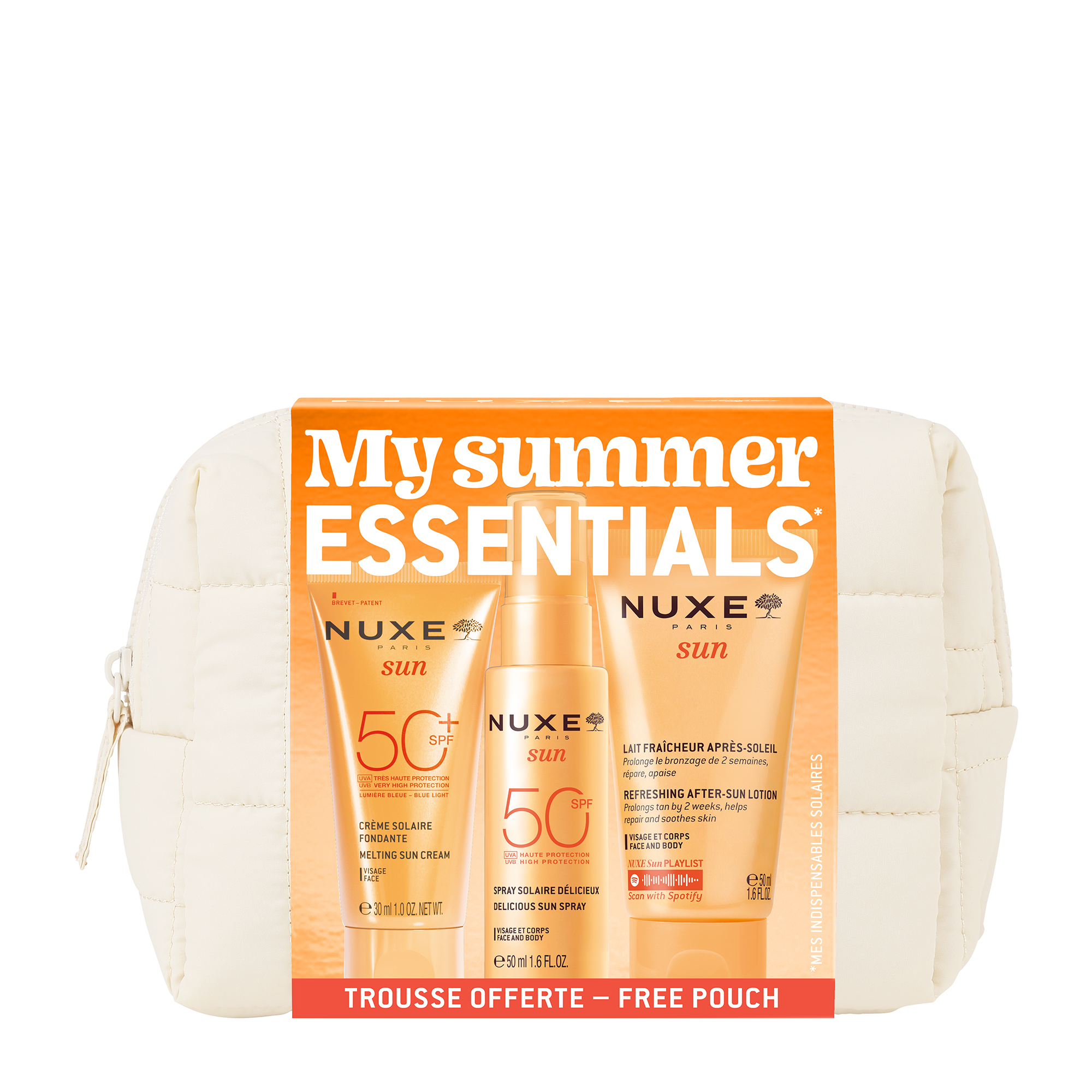 Nuxe - Trousse My Summer Essentials - Crema Solare 30 ml + Latte Solare 50 ml + Doposole 50 ml