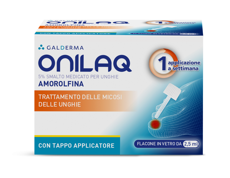 ONILAQ 5% Smalto contro la Micosi e Tappo Applicatore 2,5mL ONILAQ 5% Smalto contro la Micosi e Tappo Applicatore 2,5mL
