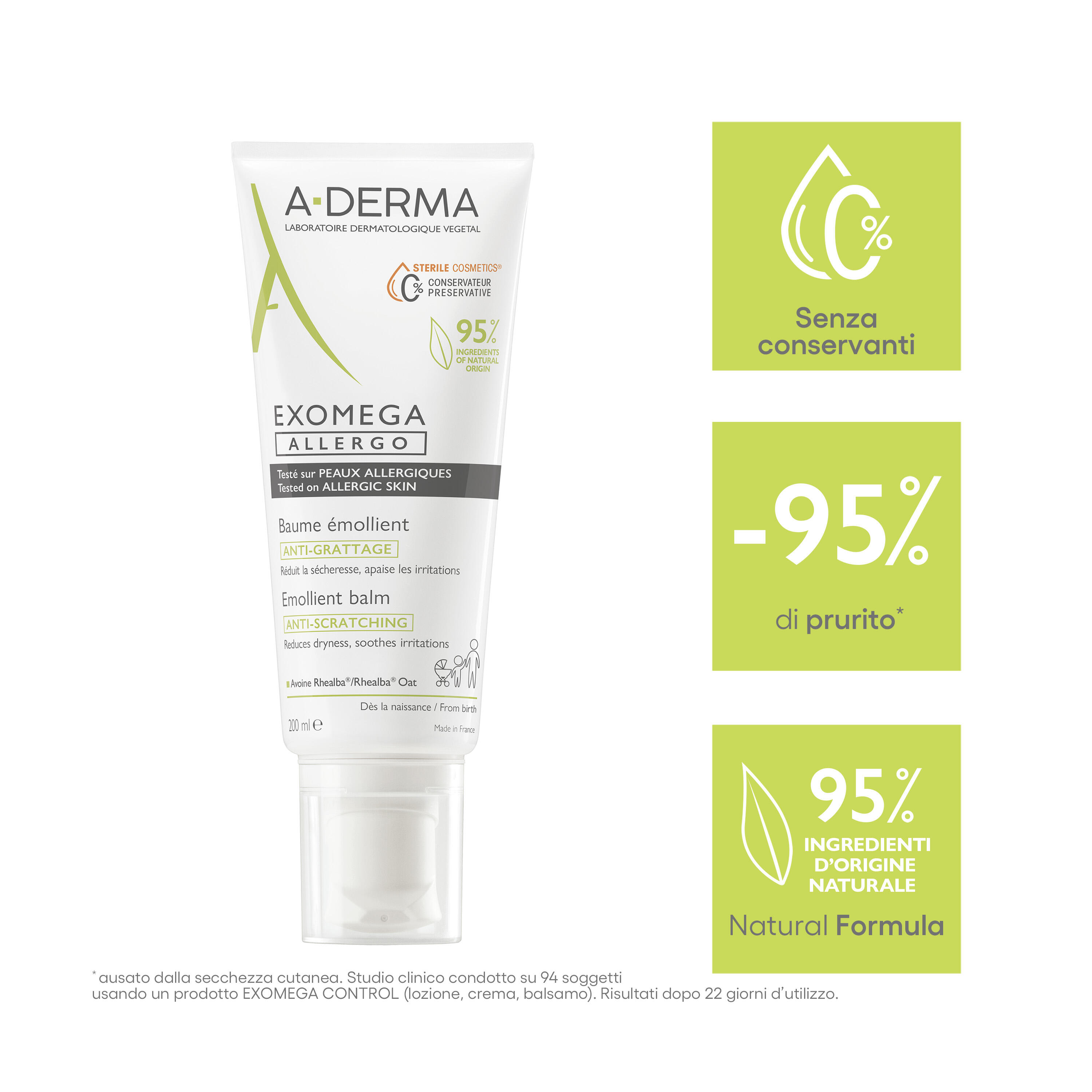 A-Derma Exomega Allergo - Balsamo Emolliente 200 ml