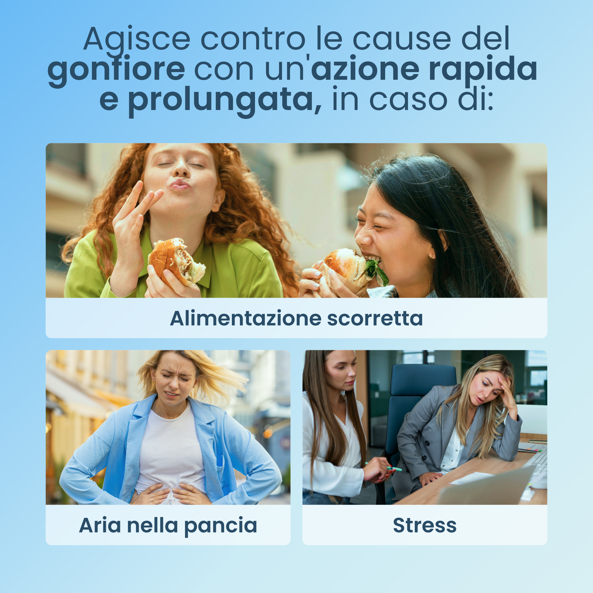 Enterogermina Gonfiore 10 Bustine Gusto Pesca - Integratore Con Probiotici, Enzimi Digestivi E Fermenti Lattici Per Il Gonfiore Addominale
