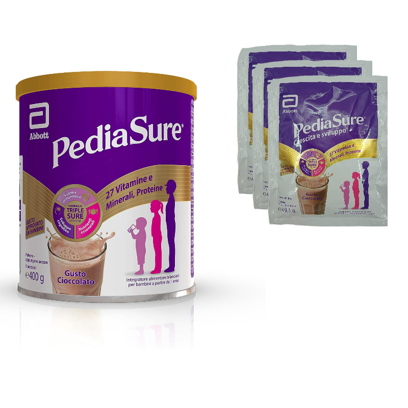 Pediasure Crescita E Sviluppo Integratore Alimentare per Bambini Cioccolato 400g