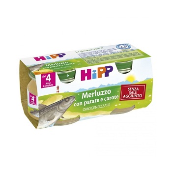 Hipp Biologico Omogeneizzato Merluzzo 2 x 80 g