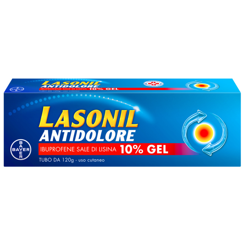 Lasonil Antidolore Gel antidolorifico antinfiammatorio per il trattamento di Mal di Schiena, Dolori Muscolari e Articolari, Tubo da 120gr