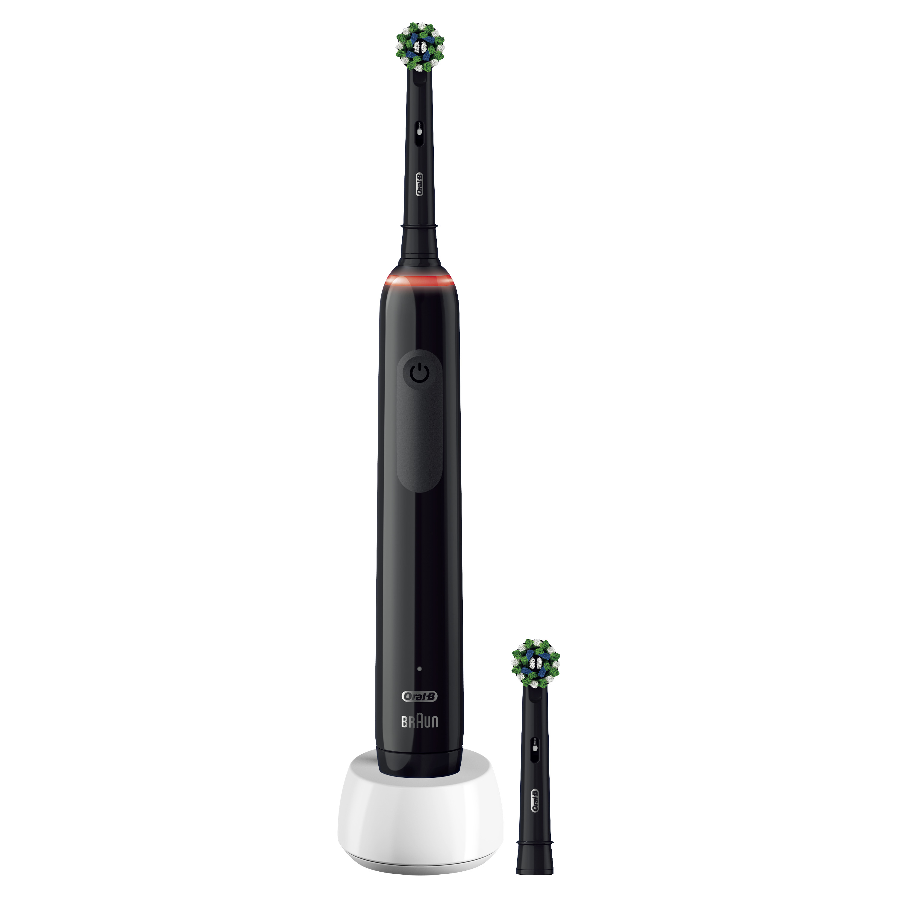 Oral-B Spazzolino Elettrico Ricaricabile Nero Pro3 3000, 2 Testine, 1 Spazzolino