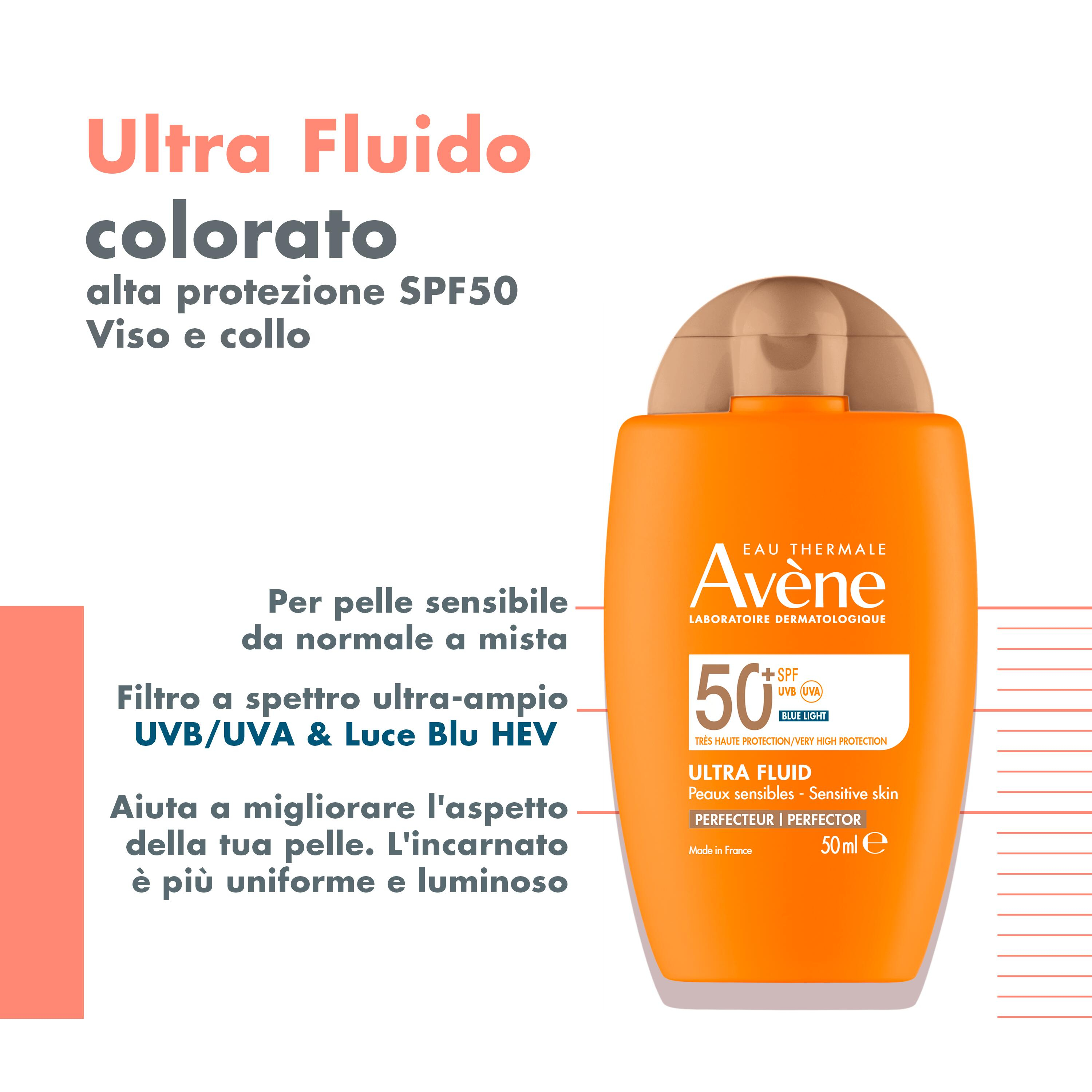 Eau Thermale Avène ULTRA FLUID PERFEZIONATORE PROTEZIONE MOLTO ALTA SPF50+ 50 ml Eau Thermale Avène ULTRA FLUID PERFEZIONATORE PROTEZIONE MOLTO ALTA SPF50+ 50 ml
