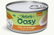 OASY GATTO NATURY SOFT JELLY POLLO CON FORMAGGIO 85GR (lattina)