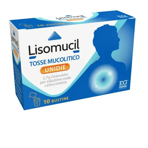 Lisomucil Tosse Mucolitico Unidie 2,7g Granulato Per Soluzione Orale Carbocisteina 10 Bustine