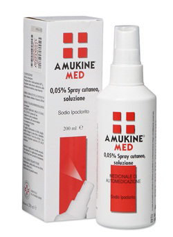 Amukine Med Spray Cutaneo 0,05% Sodio ipoclorito 200 ml Amukine Med Spray Cutaneo 0,05% Sodio ipoclorito 200 ml