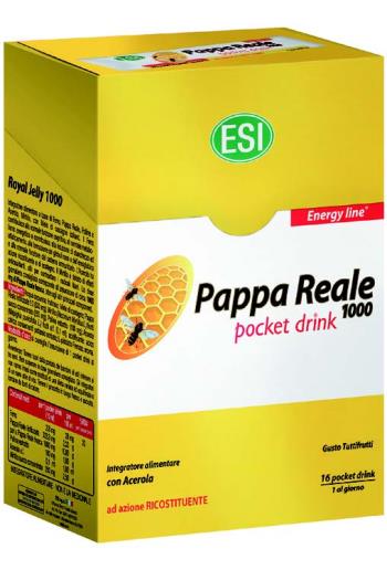 Esi Pappa Reale 1000 Integratore Ricostituente 16 Pocket Drink Esi Pappa Reale 1000 Integratore Ricostituente 16 Pocket Drink