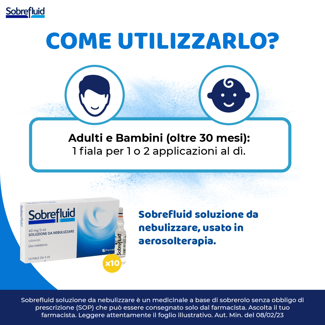 SOBREFLUID SOLUZIONE DA NEBULIZZARE PER AEROSOL 10 FIALE 40 MG/3 ML