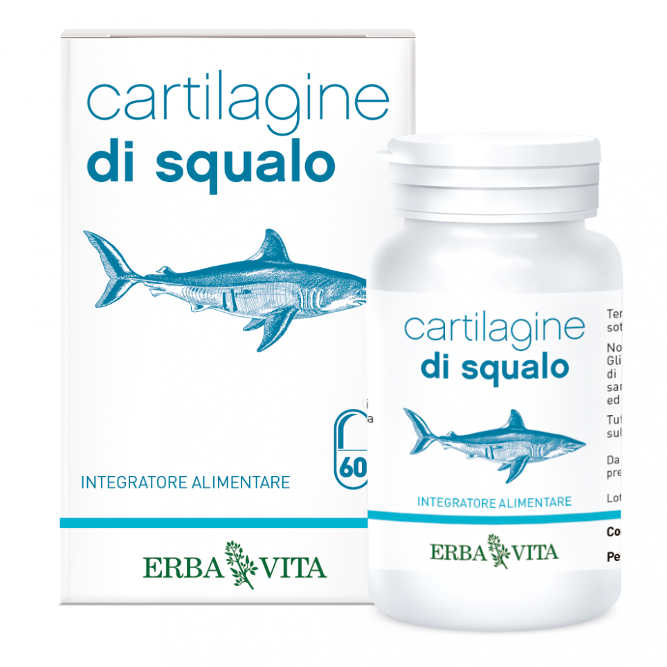 Erba Vita Cartilagine di Squalo Integratore Articolare 60 Capsule Erba Vita Cartilagine di Squalo Integratore Articolare 60 Capsule
