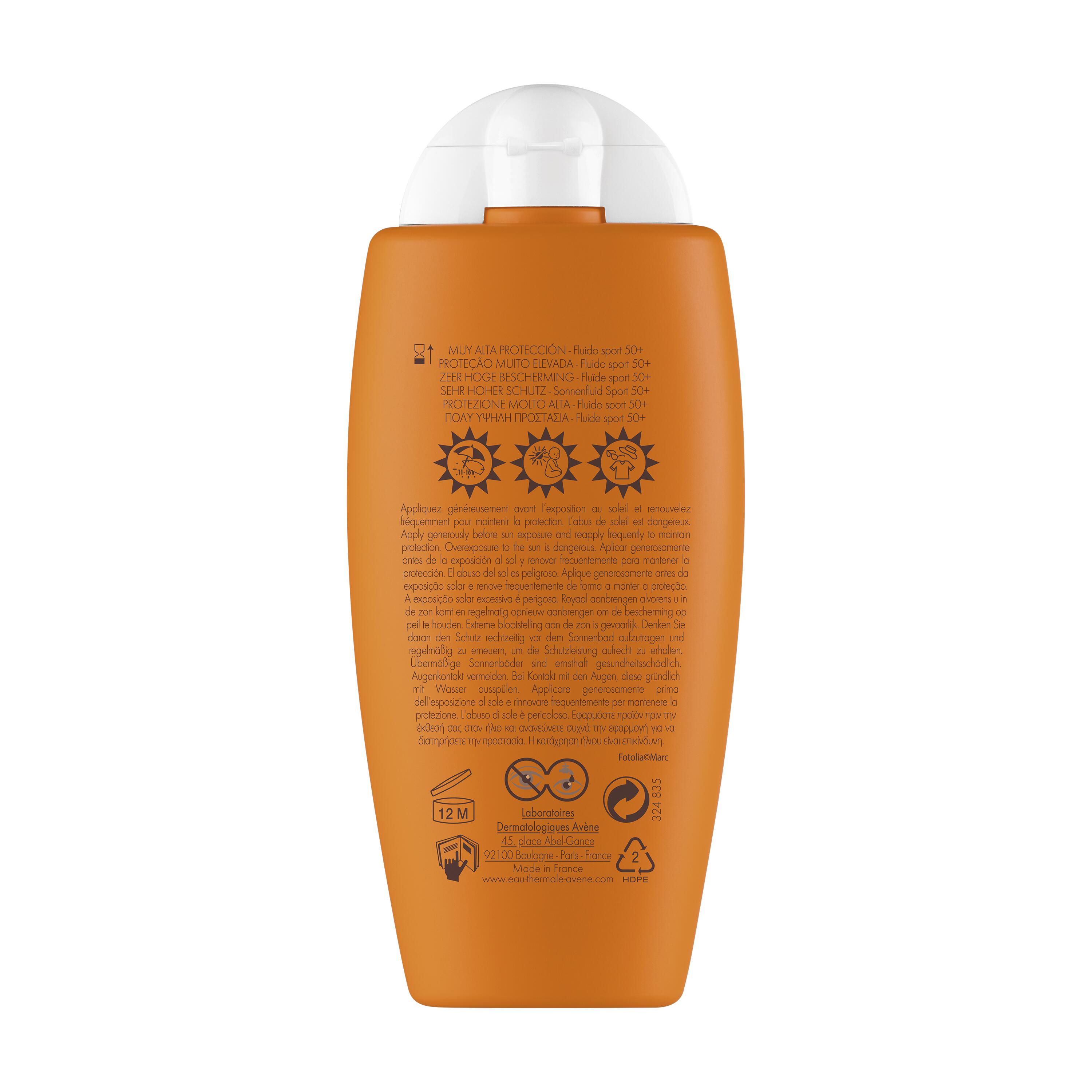 Avène Eau Thermale Fluido Sport SPF50+ - Protezione Solare Viso E Corpo 100 ml