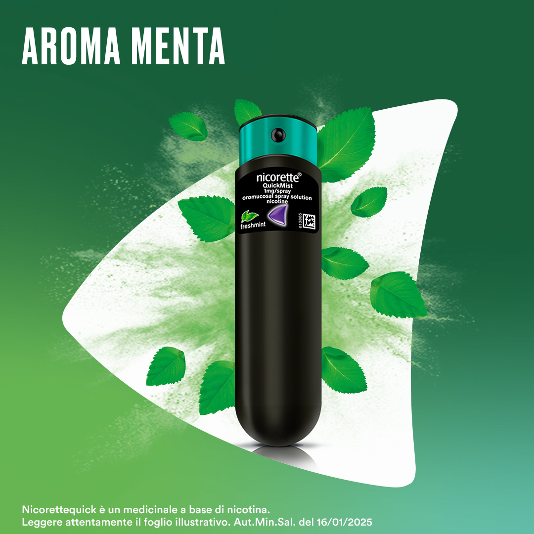Nicorettequick Spray per Alleviare Astinenza da Nicotina Menta Nicorettequick Spray per Alleviare Astinenza da Nicotina Menta