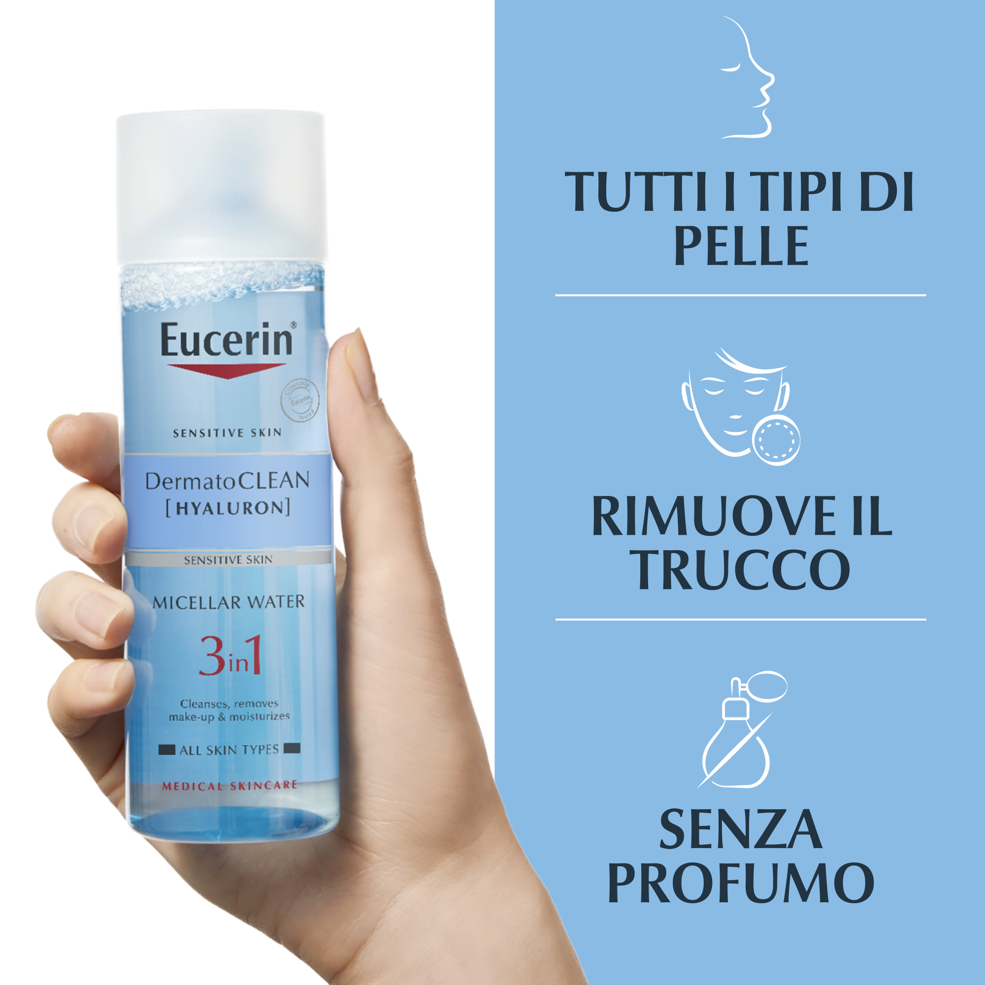 Eucerin DermatoCLEAN Lozione Struccante Micellare 3 in 1 Eucerin DermatoCLEAN Lozione Struccante Micellare 3 in 1