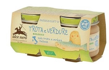 ALCE NERO Omogeneizzato di Trota e Verdure biologico