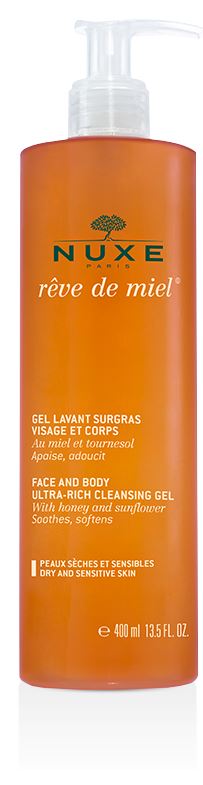 Nuxe Rêve de Miel Gel Doccia Viso e Corpo Pelle Secca 400 ml