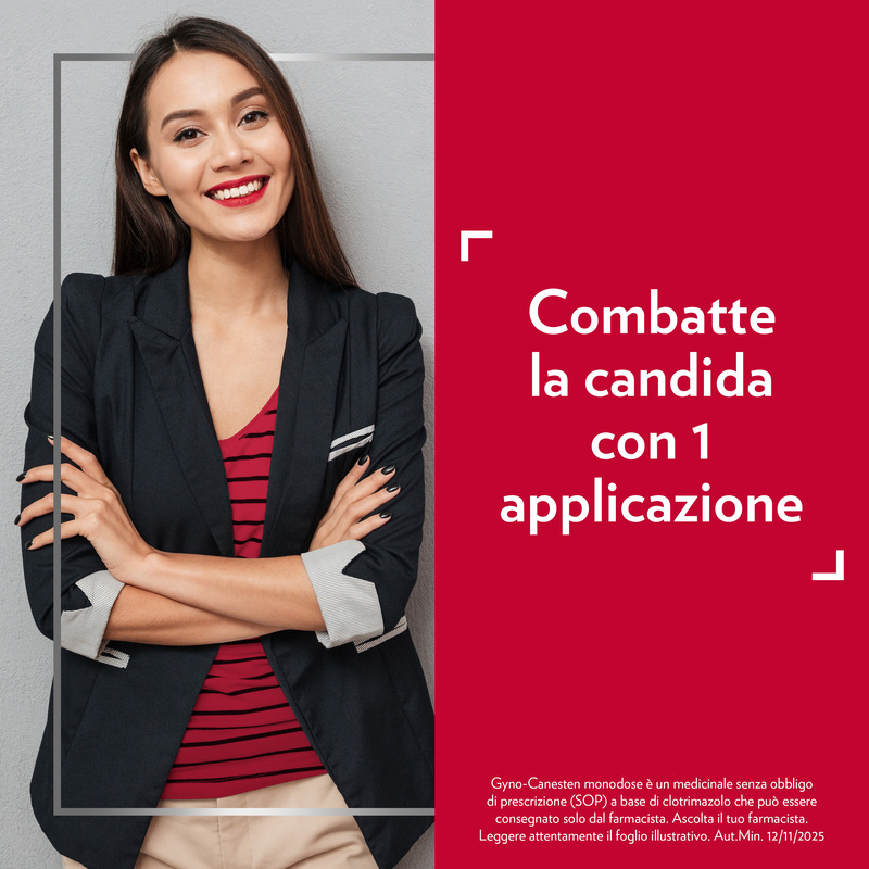 Gyno-Canesten Monodose, Per Sintomi e Cause della Candida, con 500 mg di Clotrimazolo, 1 Capsula molle Vaginale + Applicatore