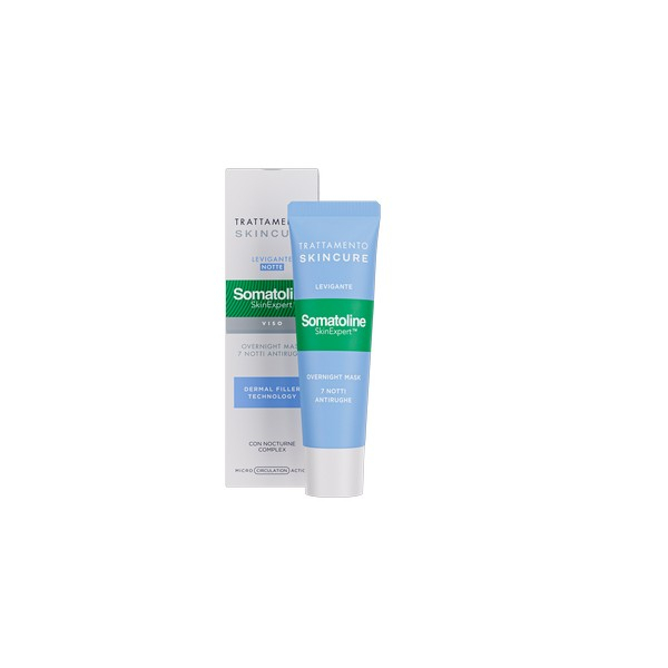 Somatoline SkinExpert, Overnight Mask Levigante - 7 Notti Antirughe, Maschera Viso  Anti-età, Acido Ialuronico - Melatonina  50ml