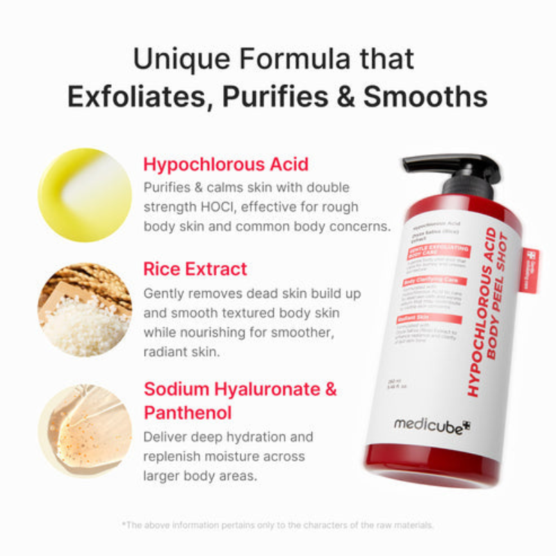 Medicube Hypochlorous Acid Rice Body Peel Shot - Scrub Esfoliante Corpo 280 ml