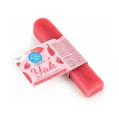 LEOPET CANE SNACK VIKING LATTE DI YAK HIMALAYA FRAGOLA (L) 15/18CM 130/150GR