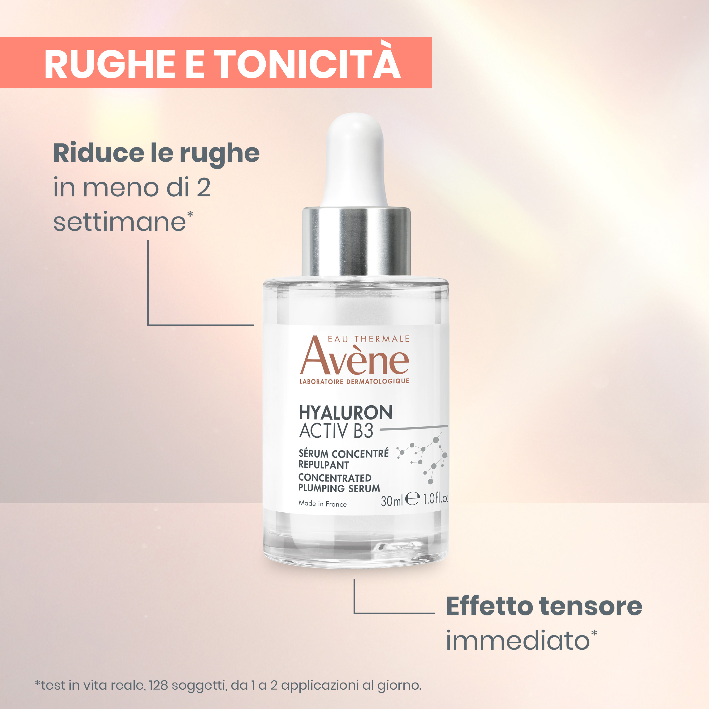 Eau Thermale Avène Hyaluron Activ B3 Siero Concentrato Rimpolpante anti-età, 30ml 