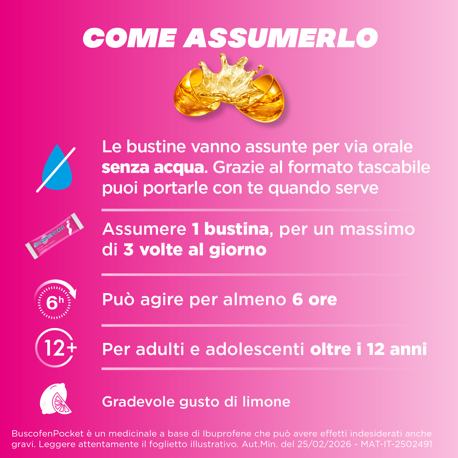 BuscofenPocket 400 mg - Contro I Dolori Da Ciclo Forti 10 Bustine