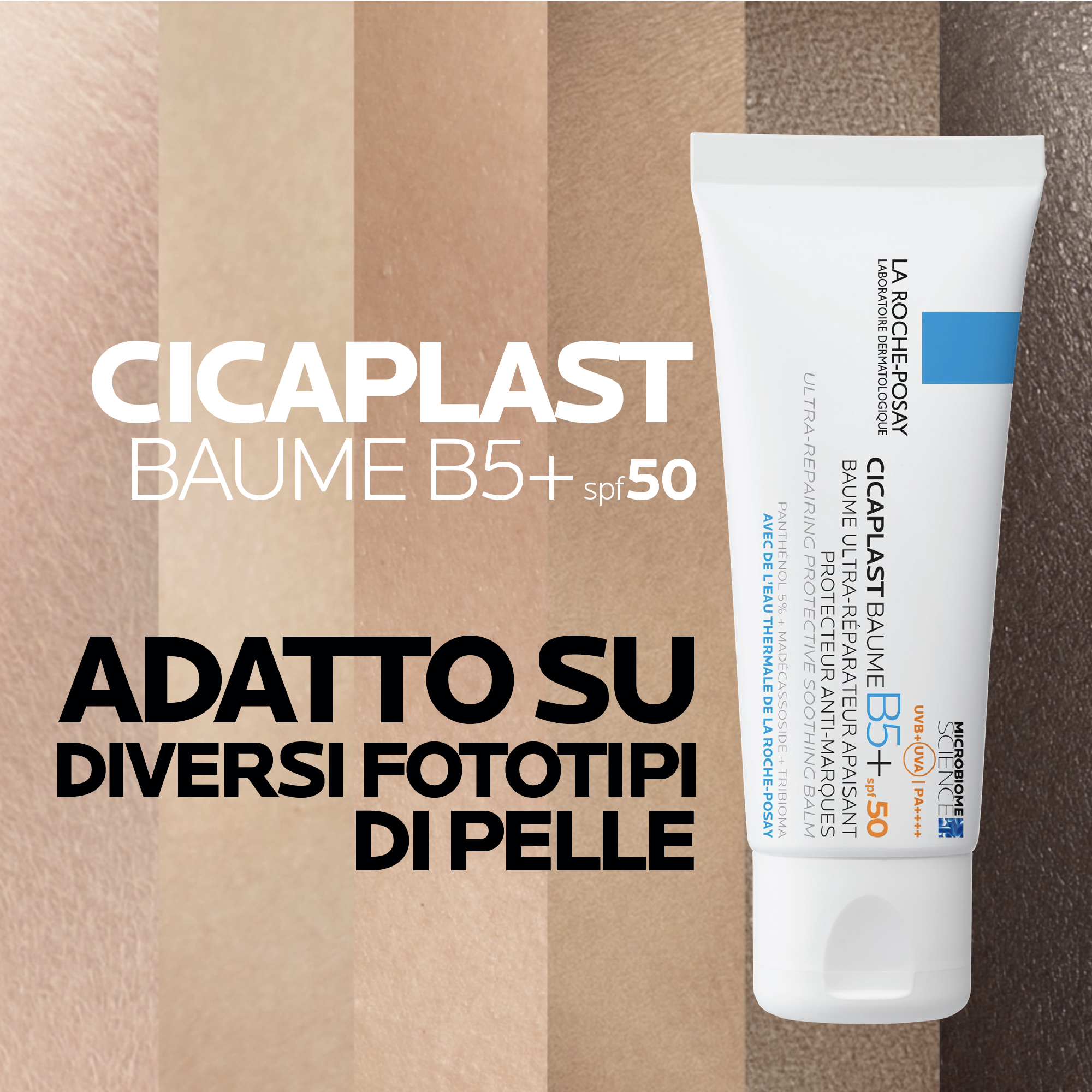 La Roche-Posay - Cicaplast Baume B5+ SPF50+ Balsamo Lenitivo Ultra-Riparatore Per Pelle Sensibile, Arrossata O Fragilizzata 40 ml