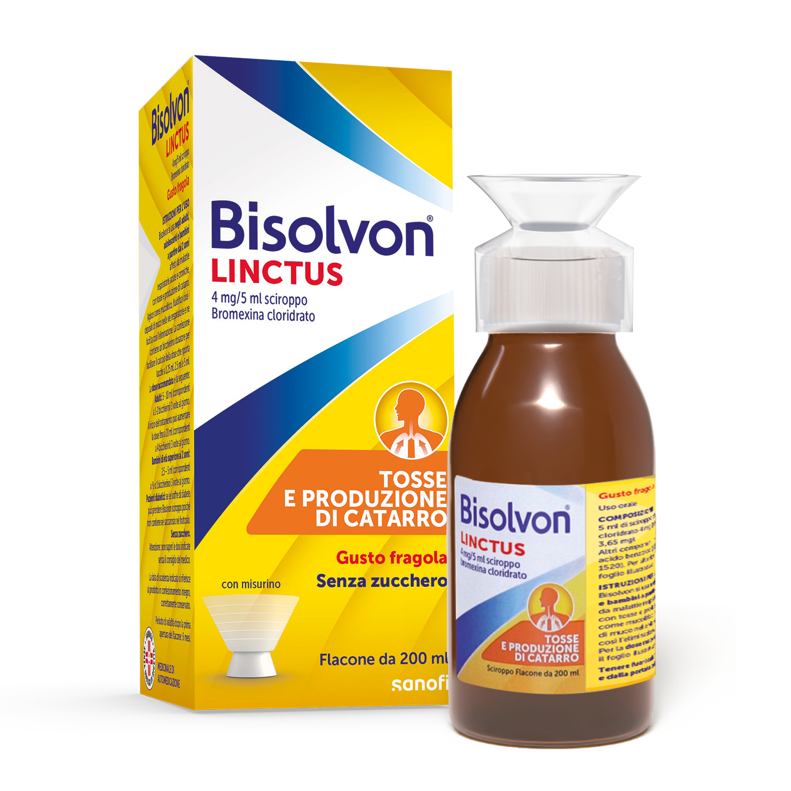 Bisolvon Linctus - Sciroppo per la tosse grassa dei bambini - aroma fragola - 200 ml Bisolvon Linctus - Sciroppo per la tosse grassa dei bambini - aroma fragola - 200 ml